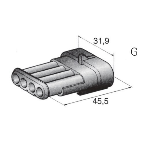 Portaterminale maschio G - 4 VIE